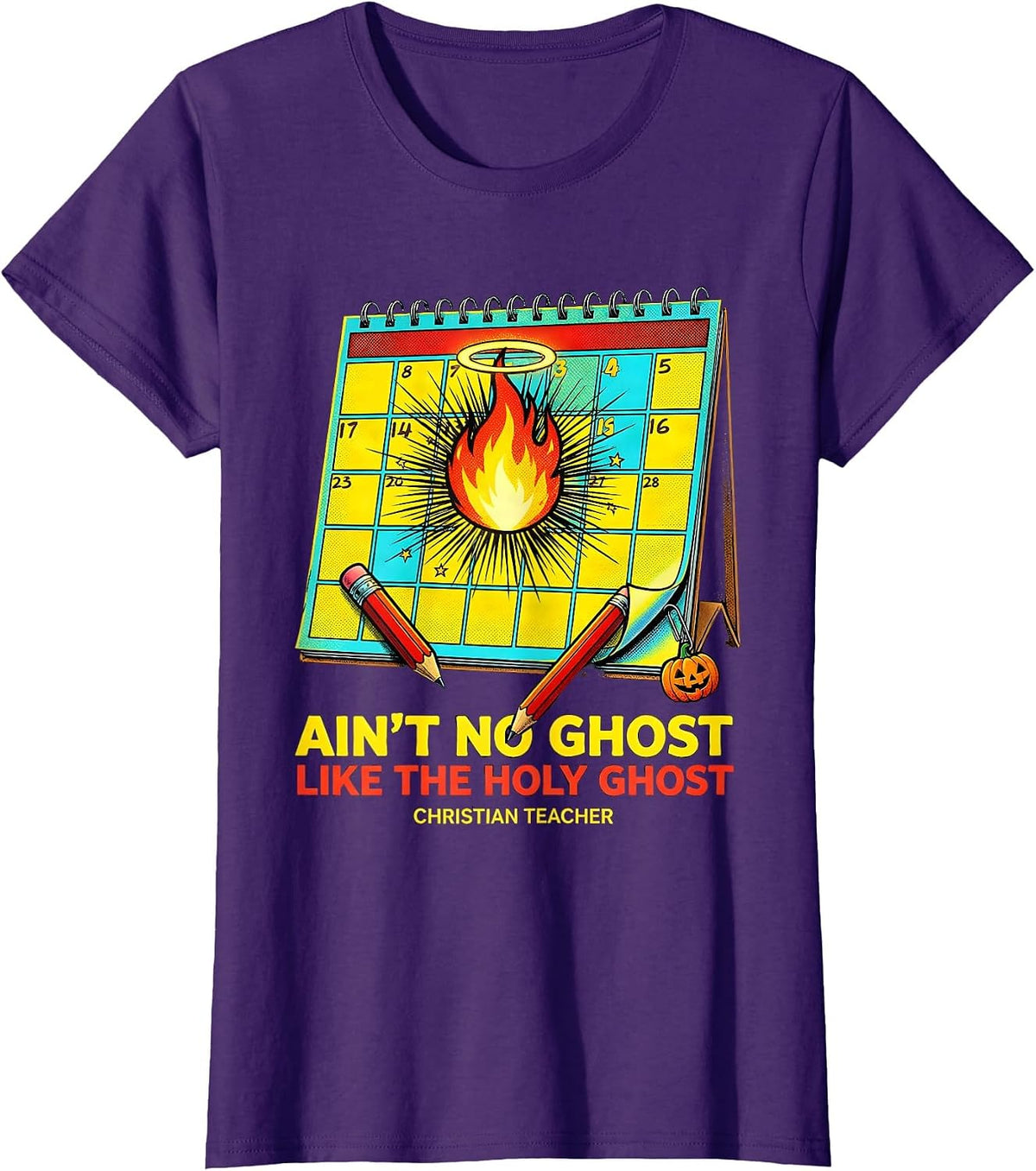 Women's Ain't No Ghost Like The Holy Ghost T-Shirt - Purple
