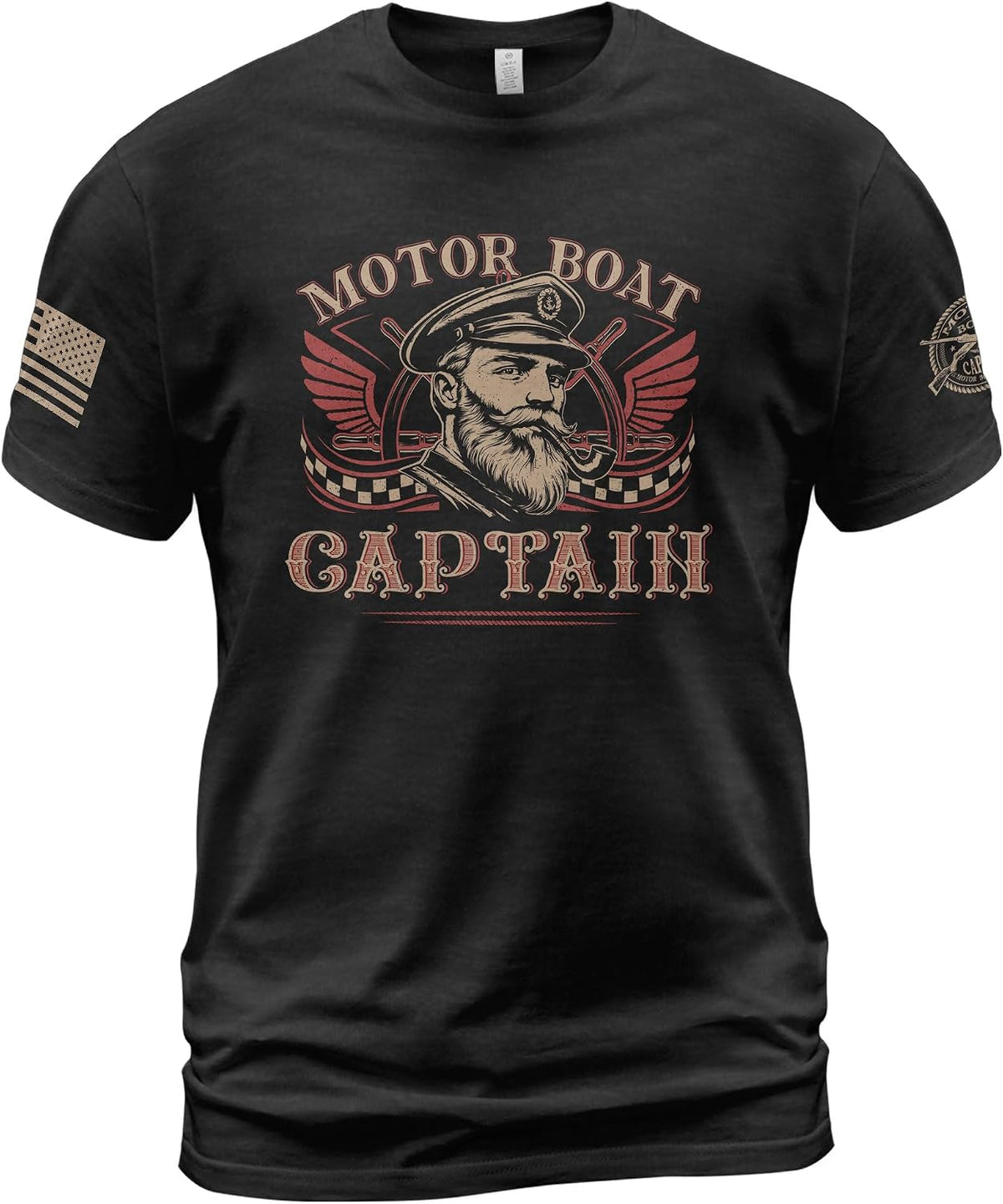 Motor Boat Captain T-Shirt, Cruise Shirt, Funny Tshirt - Ds01-black