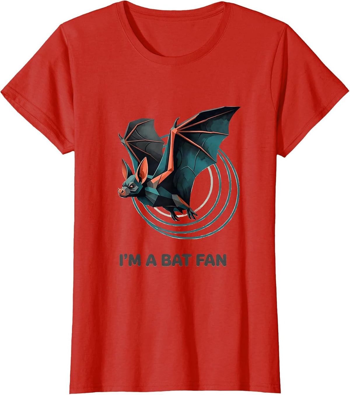 I'm A Bat Fan Midcentury Modern Bat Lover Nature Gothic T-Shirt - Red