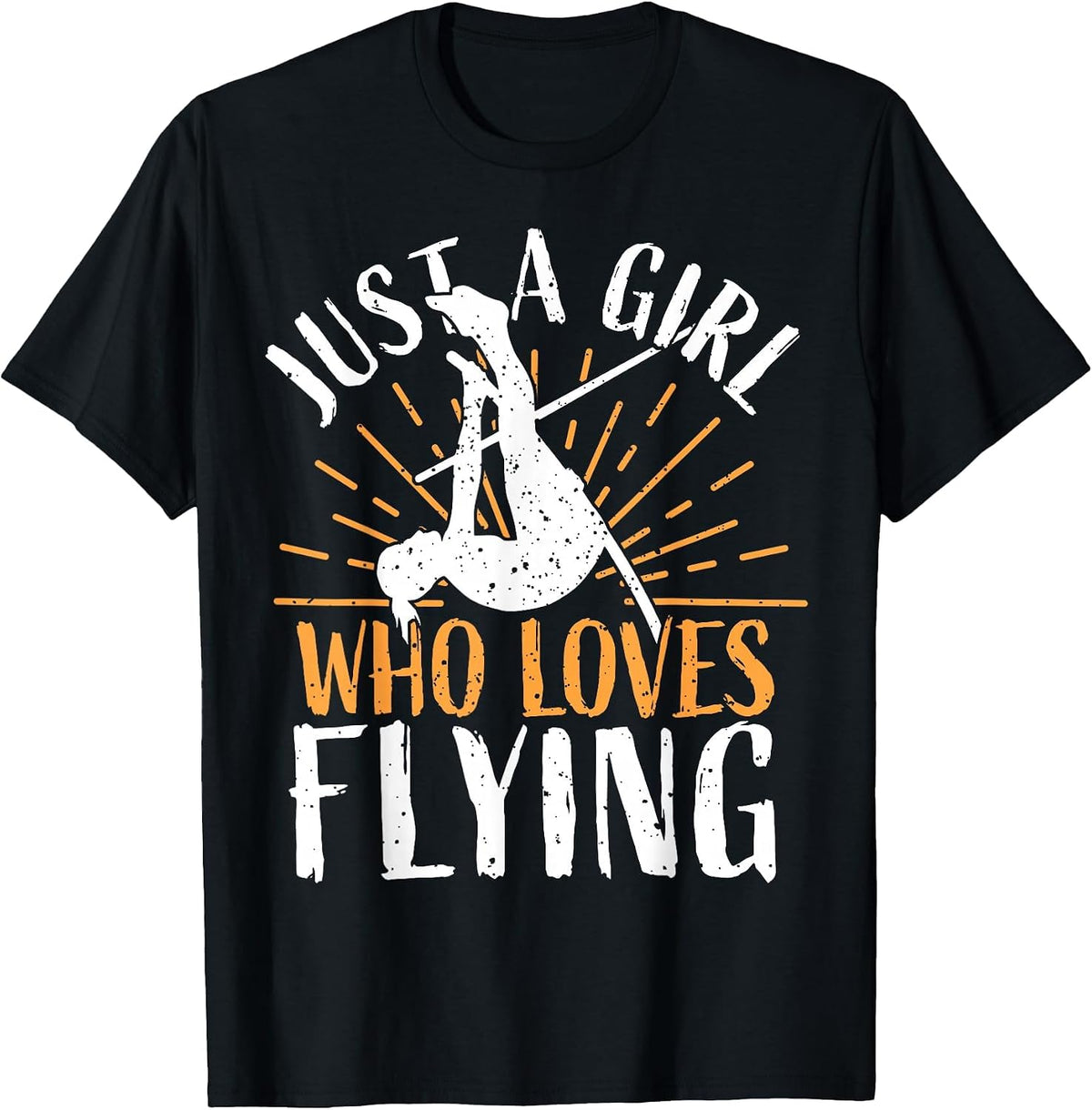 Girl Pole Vault - Woman Pole Vaulting T-Shirt - Black
