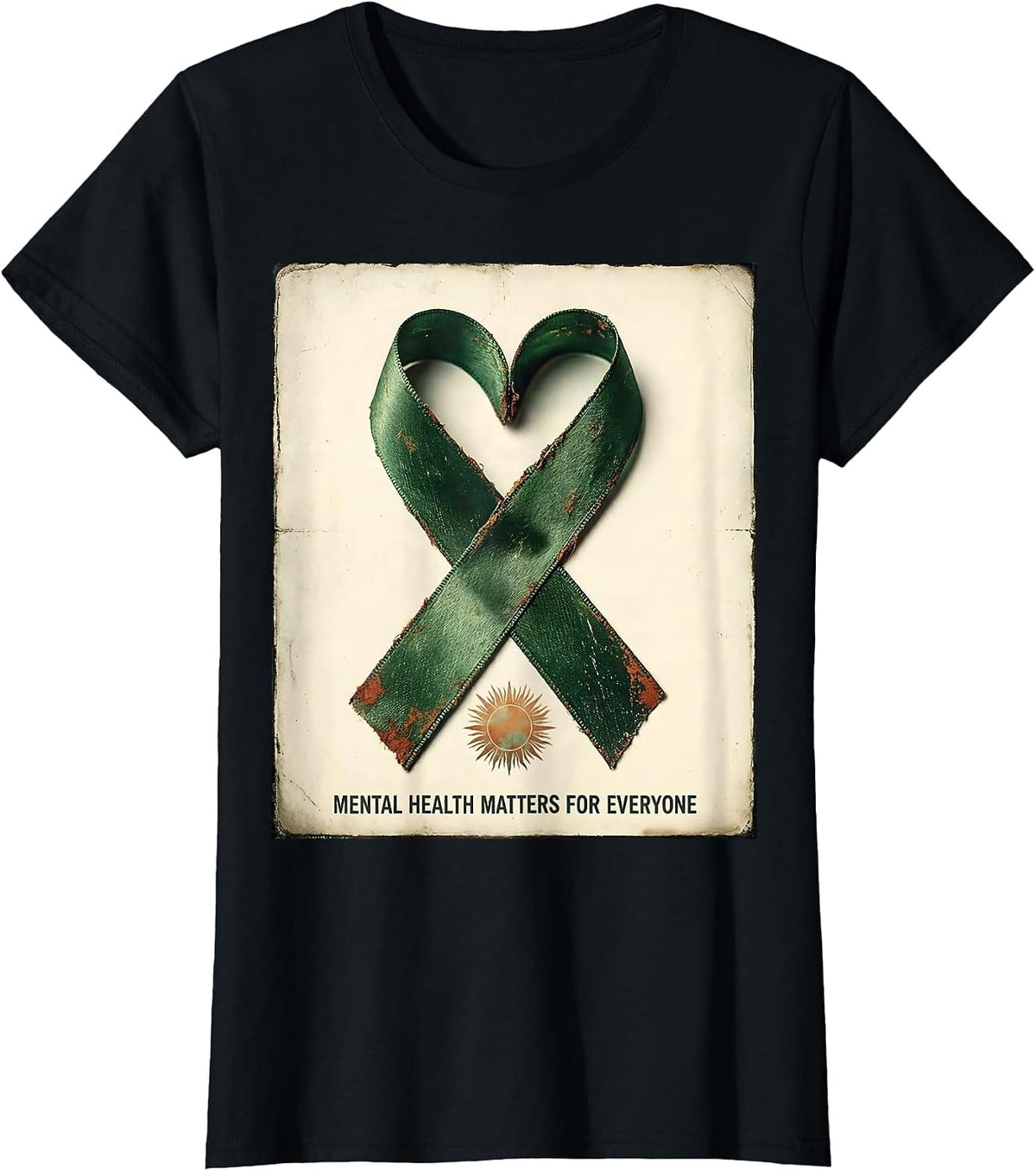 Mental Health Matters For Everyone Vintage Awareness Support T-Shirt - Black