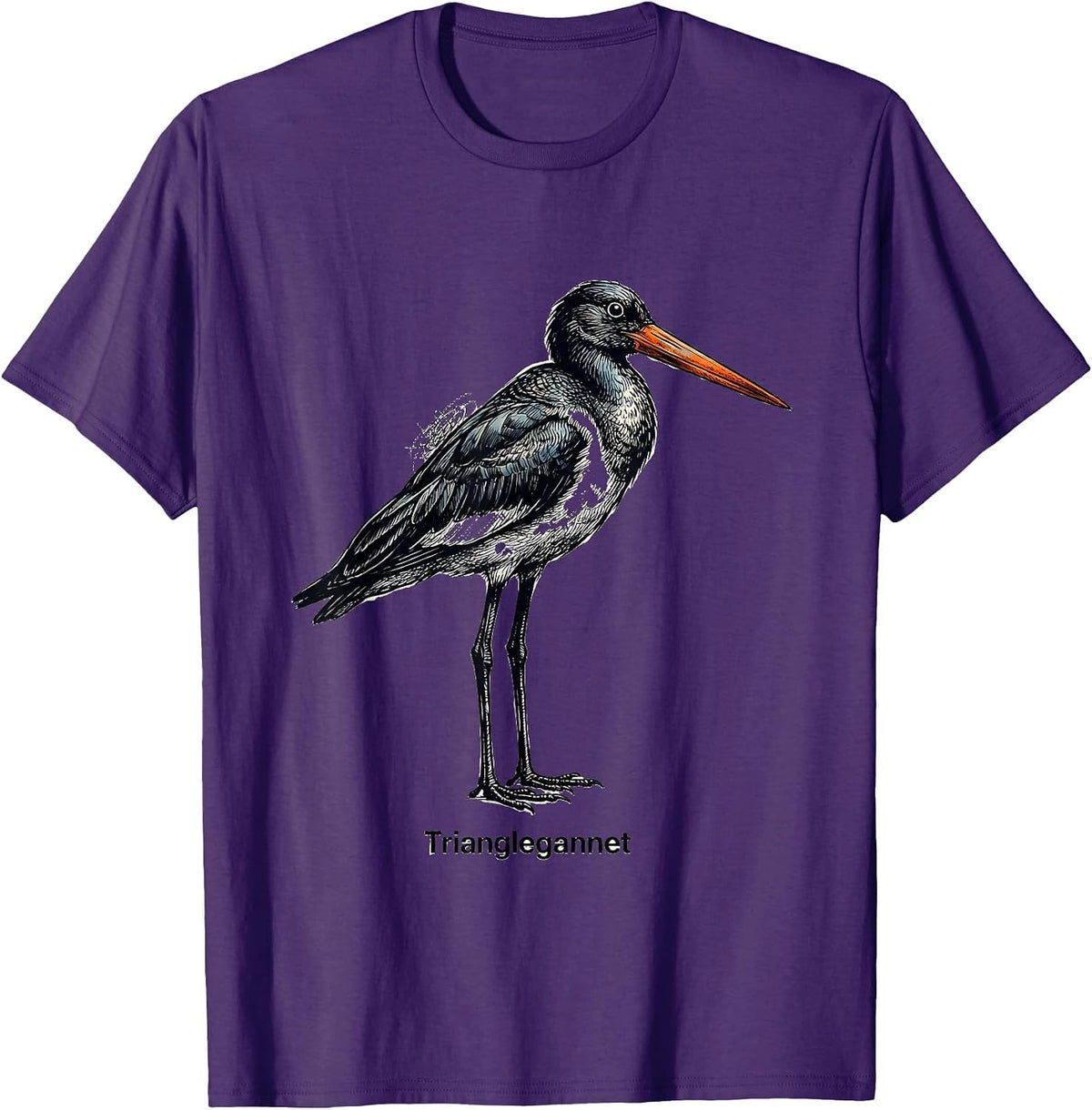 Trianglegannet Triangle Seagull Bird Pun Funny Math Teacher T-Shirt - Purple