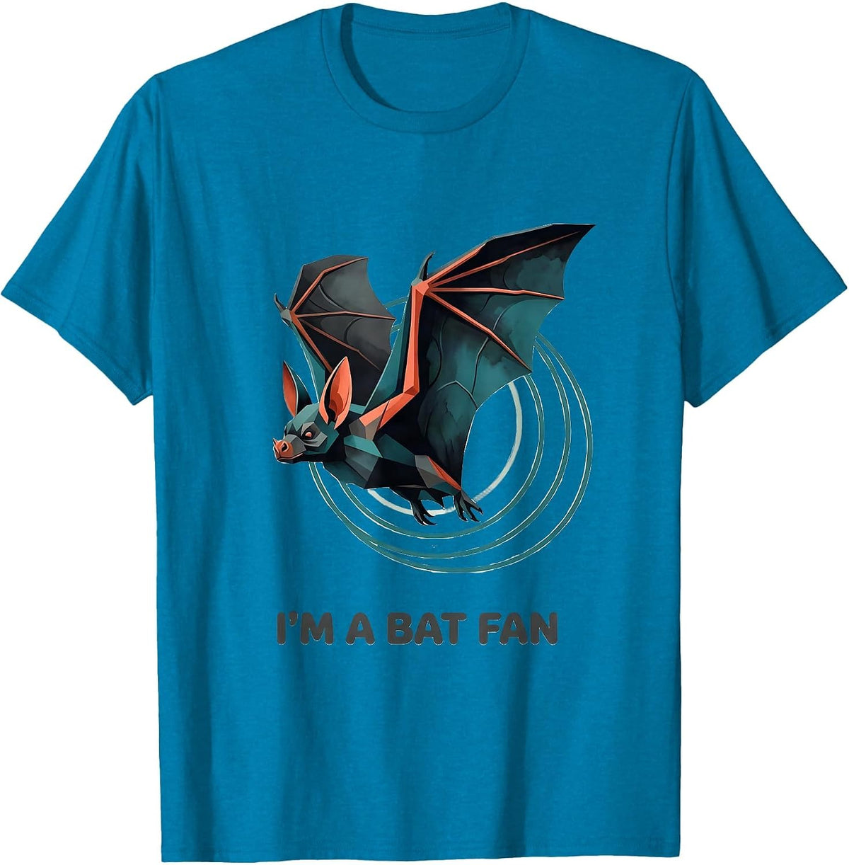 I'm A Bat Fan Midcentury Modern Bat Lover Nature Gothic T-Shirt - Sapphire Blue
