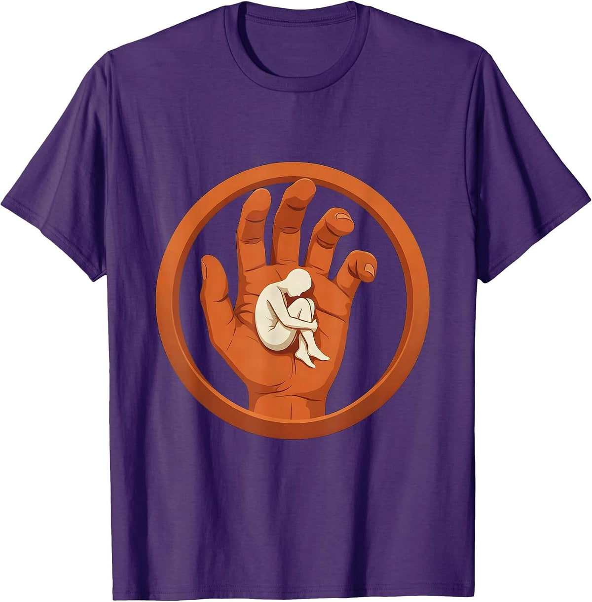 Men's Mental Health Matters Sheltered Figure Graphic T-Shirt - Purple
