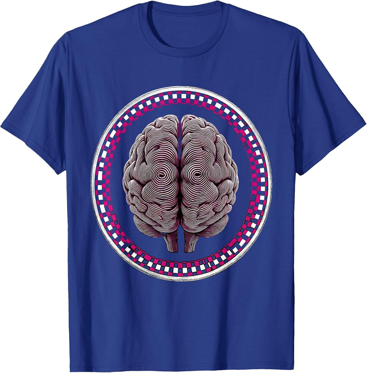Men's Neurodiversity Rainbow Brain Tangled Threads Art T-Shirt - Royal Blue