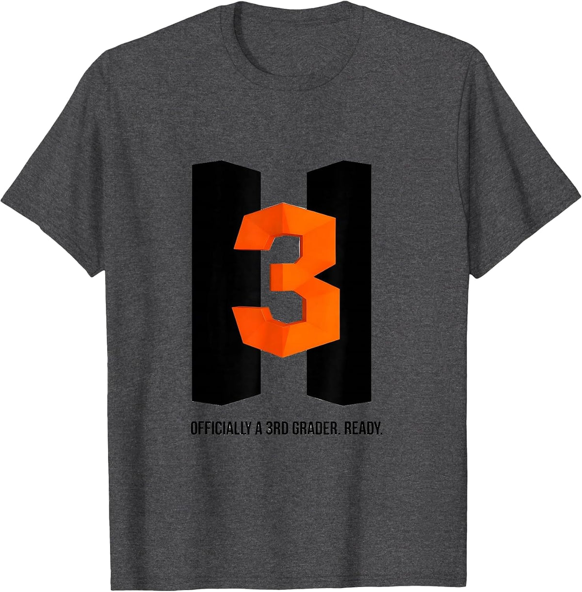 Officially A 3rd Grader Ready Funny 3rd Grade Teacher T-Shirt - Dark Heather Grey