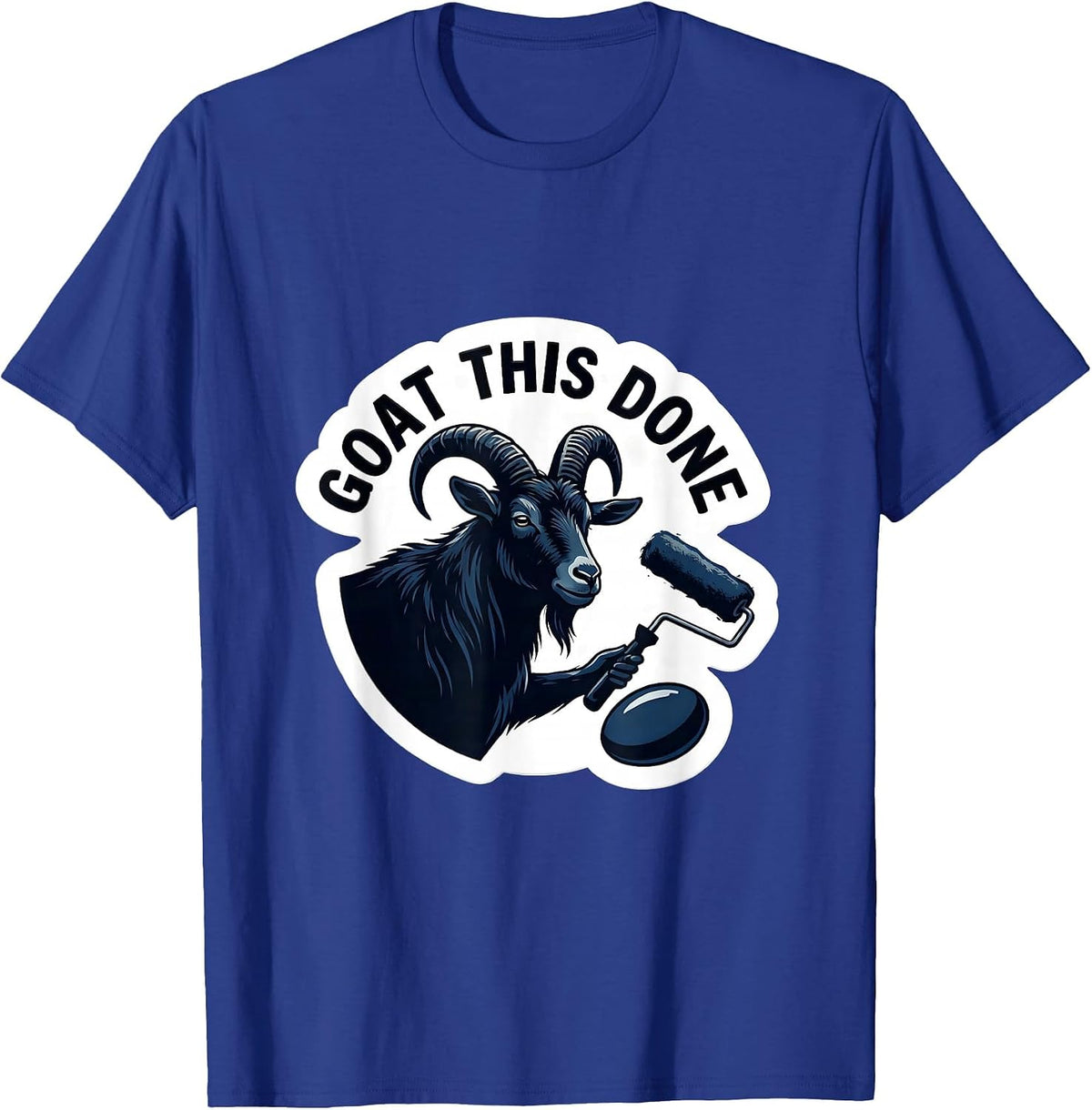 Men's Goat This Done Funny Goat Pun Dad Joke Meme Humor T-Shirt - Royal Blue