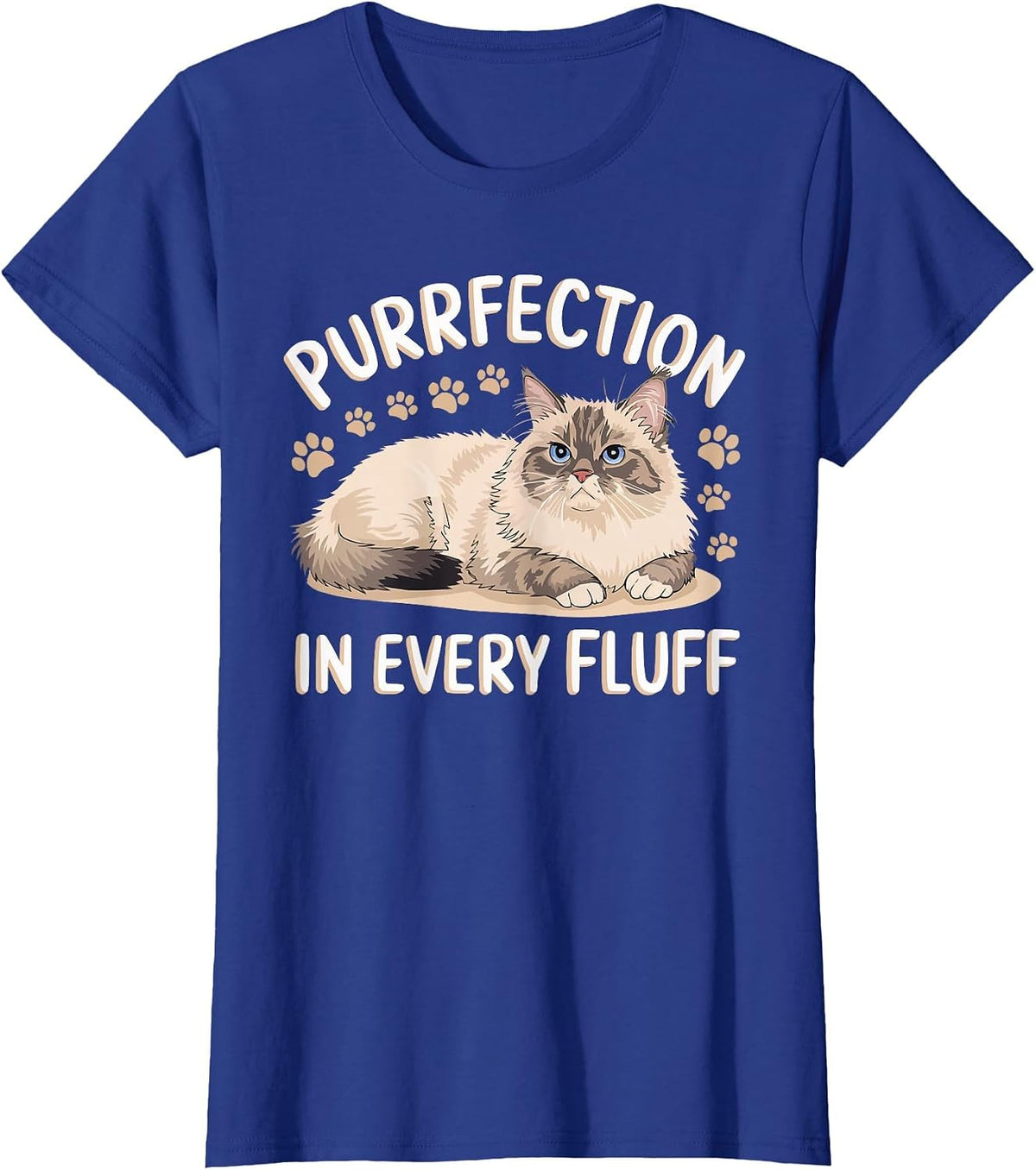 Ragdoll Cat Lover Kitten Meow Animal Cat Lady Pet Kitty T-Shirt - Royal Blue