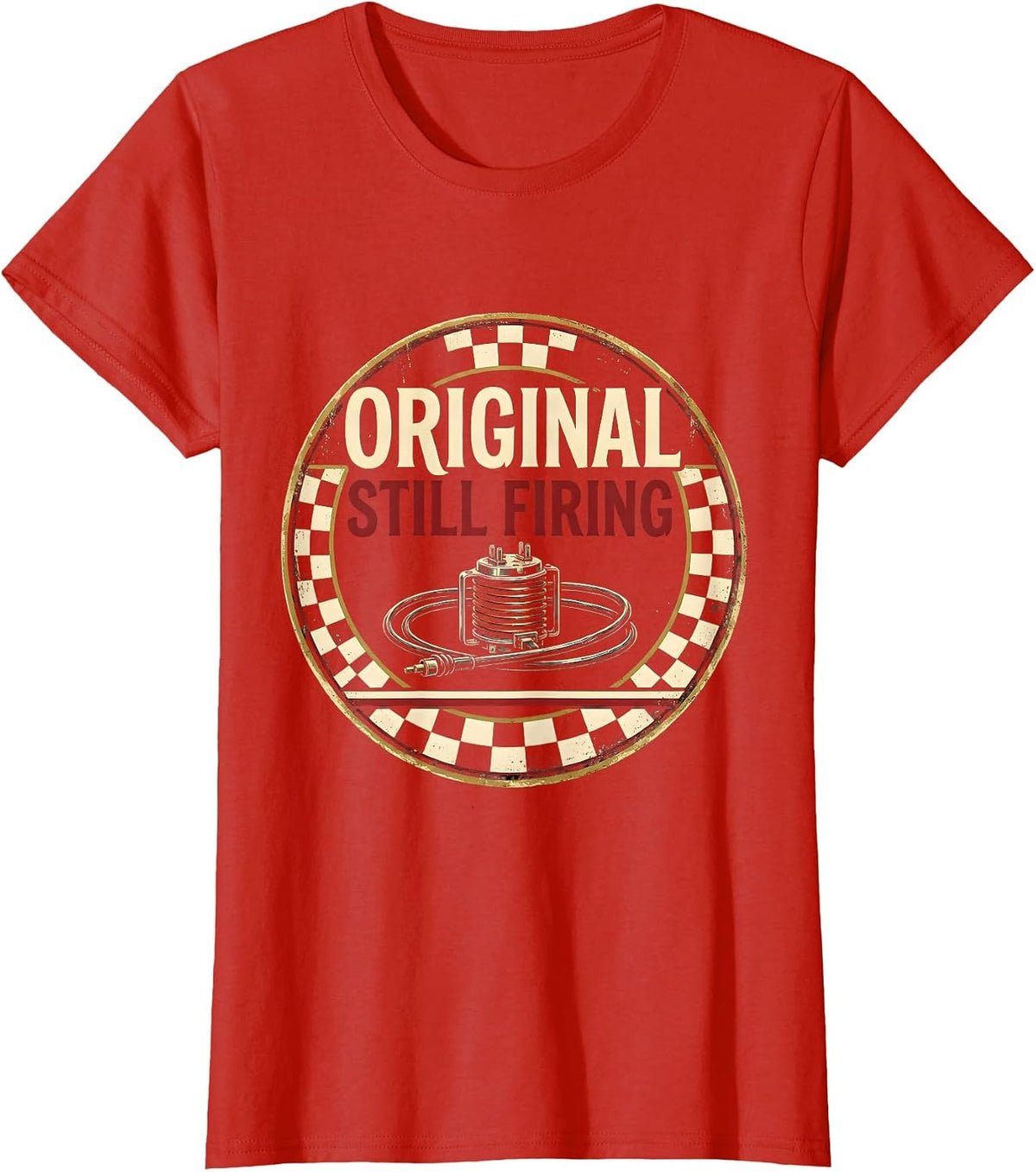 Original Still Firing Vintage Retro Classic Car Racing T-Shirt - Red