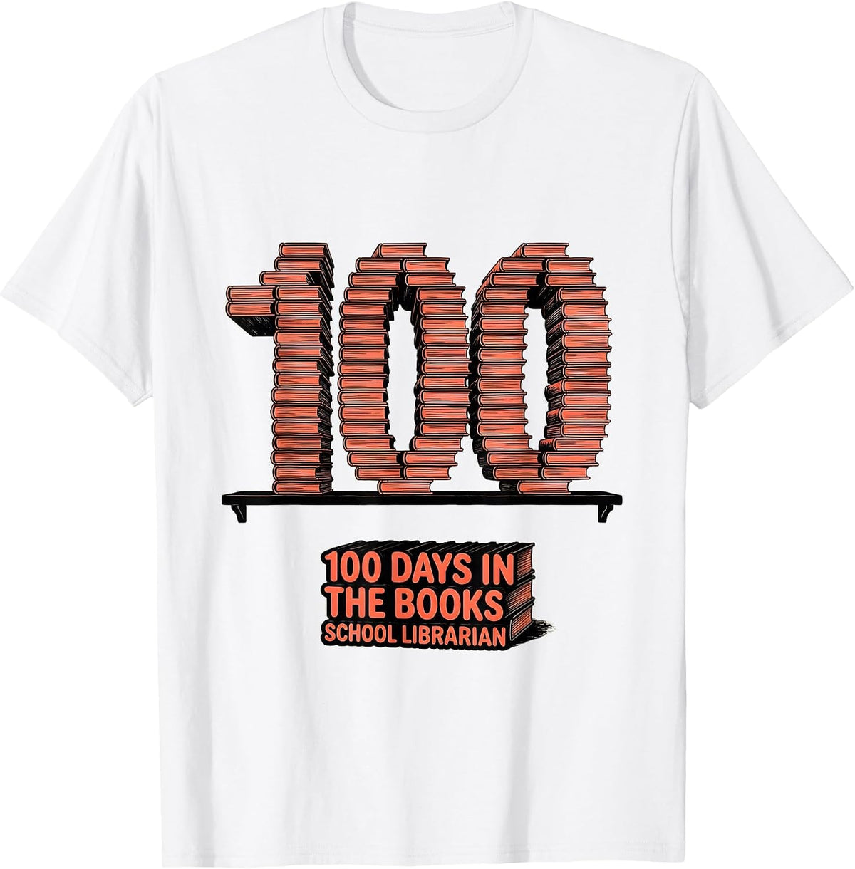 Men's 100 Days In The Books School Librarian T-Shirt - White