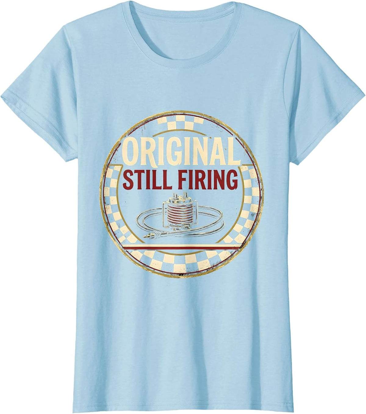 Original Still Firing Vintage Retro Classic Car Racing T-Shirt - Baby Blue