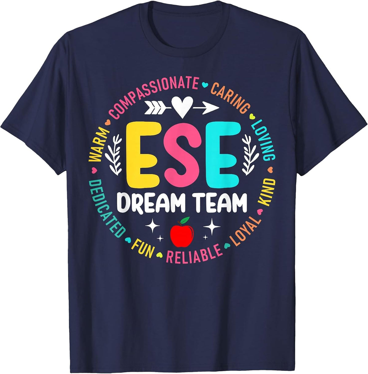 Ese Dream Team Exceptional Education Sped Ese Teacher T-Shirt - Navy Blue