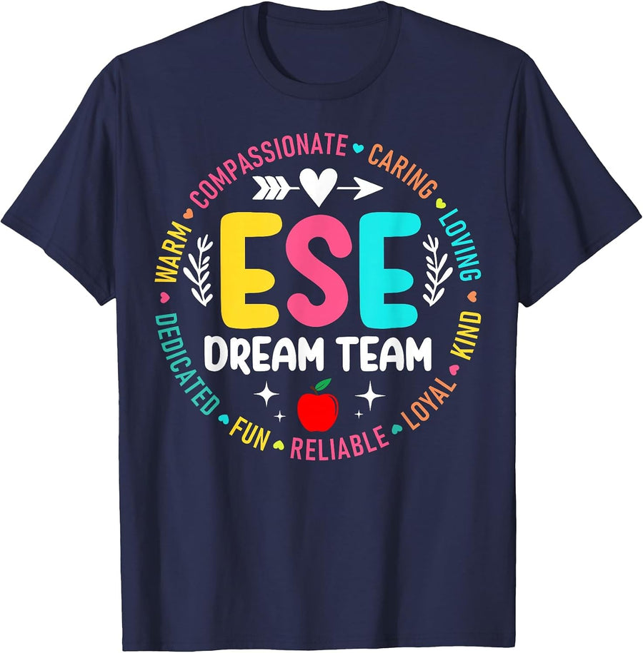 Ese Dream Team Exceptional Education Sped Ese Teacher T-Shirt - Navy Blue