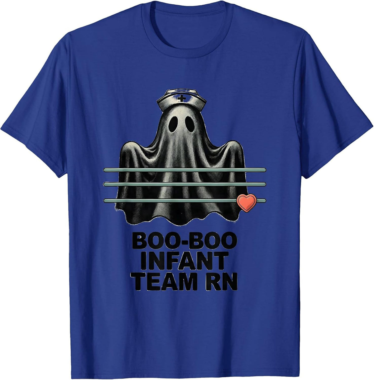 Men's Boo-Boo Infant Team RN Funny Ghost Halloween Nurse Life T-Shirt - Royal Blue