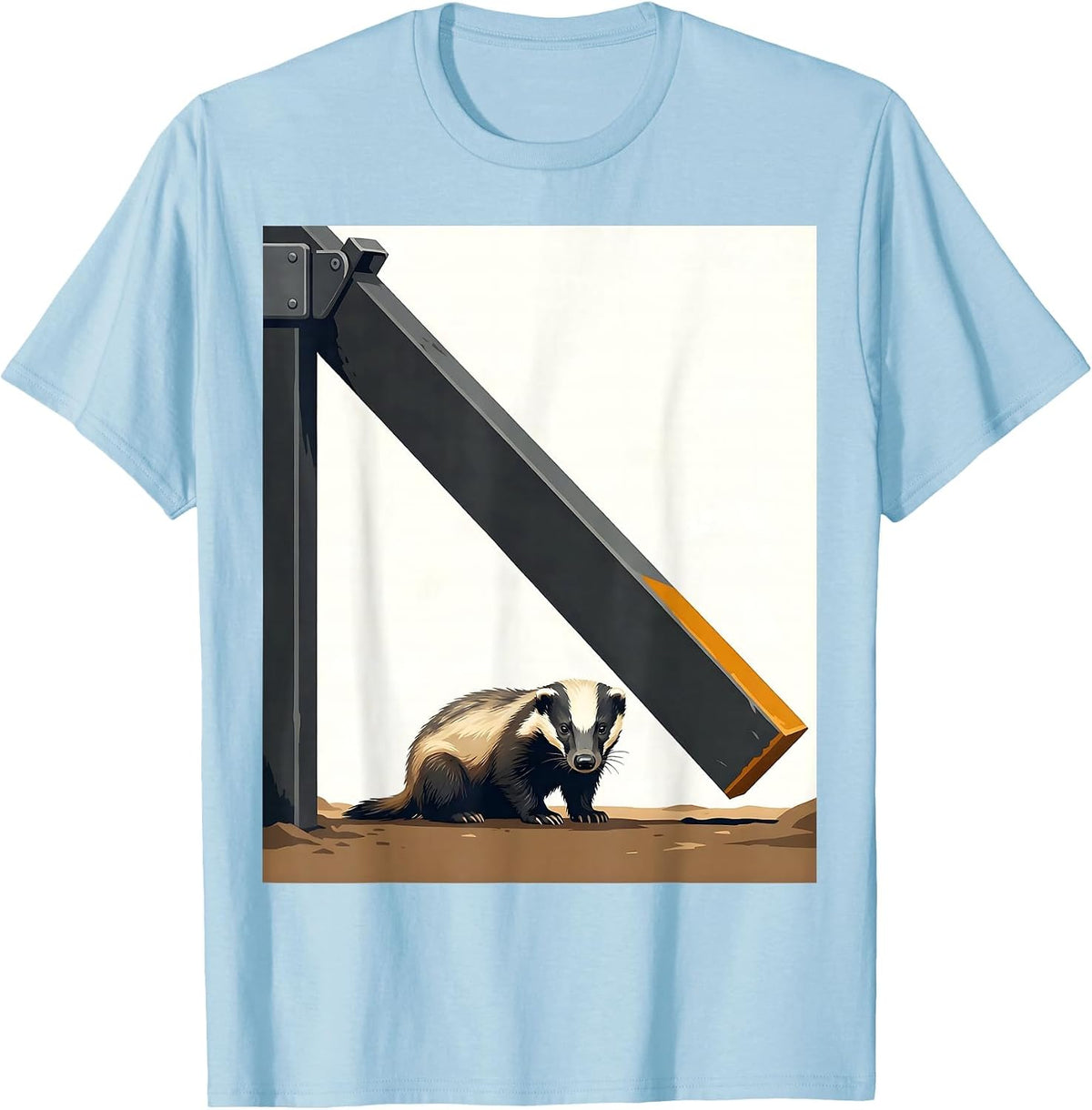 Men's Honey Badger Gate Arm Funny Animal Lover Gift T-Shirt - Baby Blue