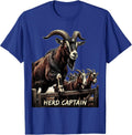Herd Captain Funny Goat Farmer Goat Lover Gift T-Shirt - Royal Blue