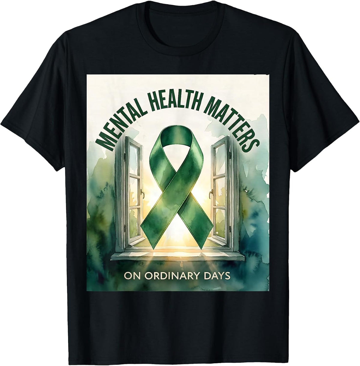 Men's Mental Health Matters On Ordinary Days Inspirational Support T-Shirt - Black