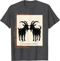 Men's We're Each Other's Valentine Cute Goat Couple Heart Humor T-Shirt - Dark Heather Grey