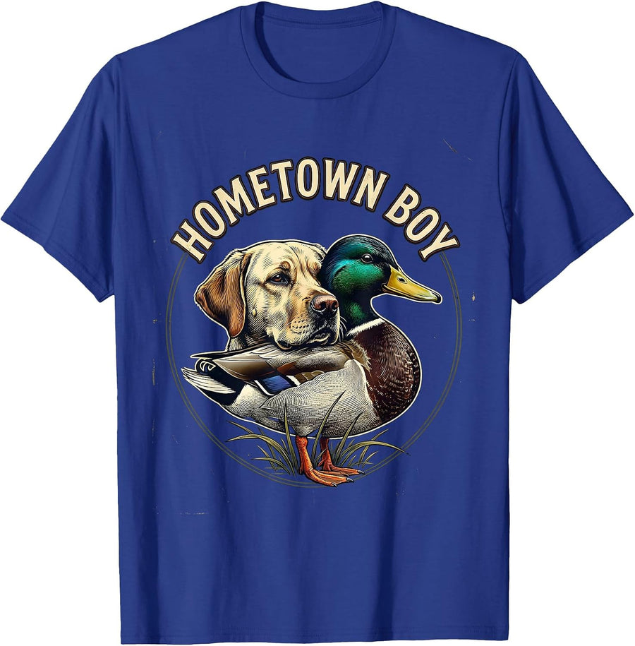 Hometown Boy Vintage Southern Labrador Duck Hunting Local T-Shirt - Royal Blue