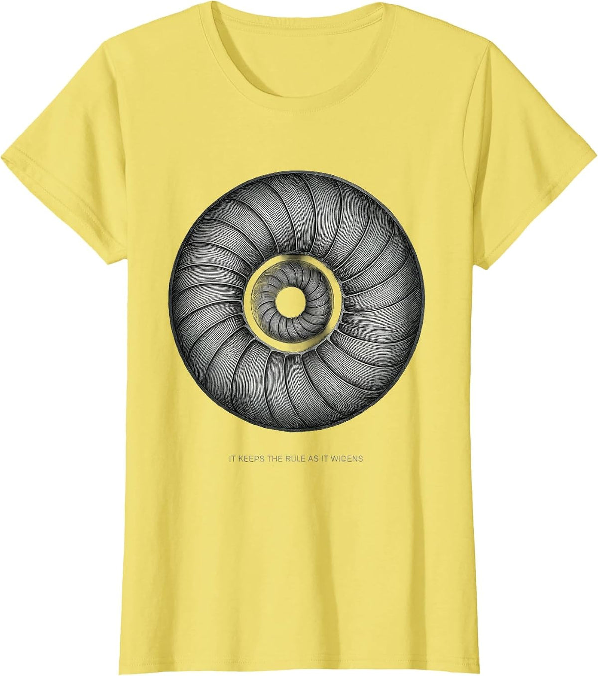 It Keeps The Rule As It Widens Math Sacred Geometry T-Shirt - Lemon Yellow