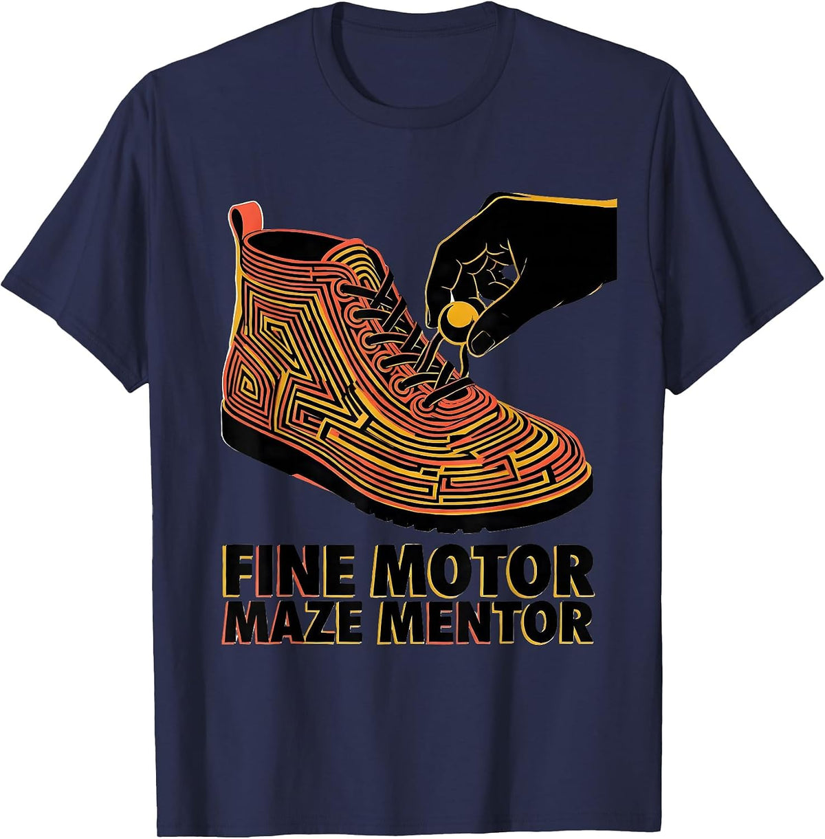 Fine Motor Maze Mentor Occupational Therapy Sensory T-Shirt - Navy Blue