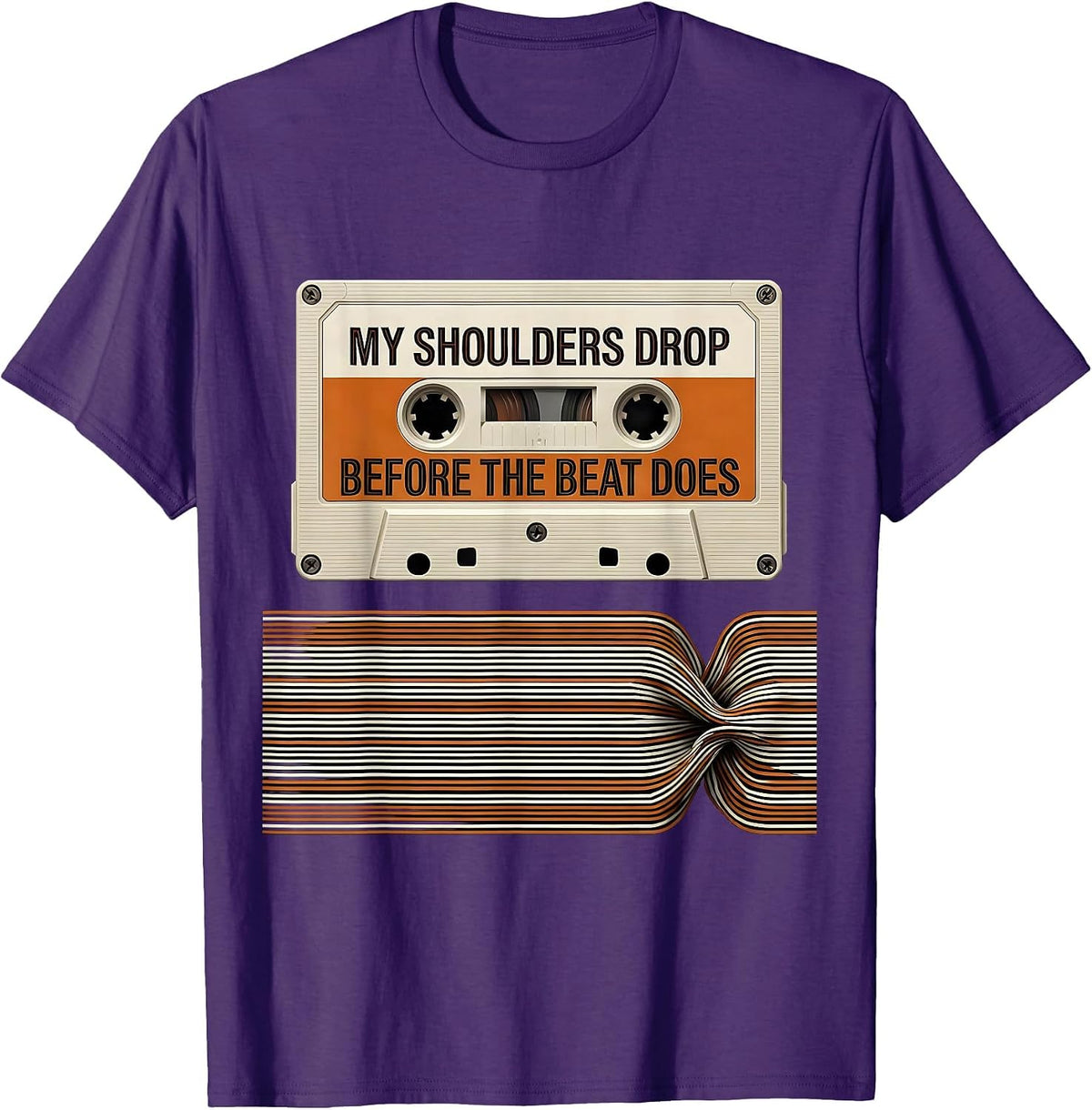 My Shoulders Drop Before The Beat Does 90s R&B Nostalgia T-Shirt - Purple