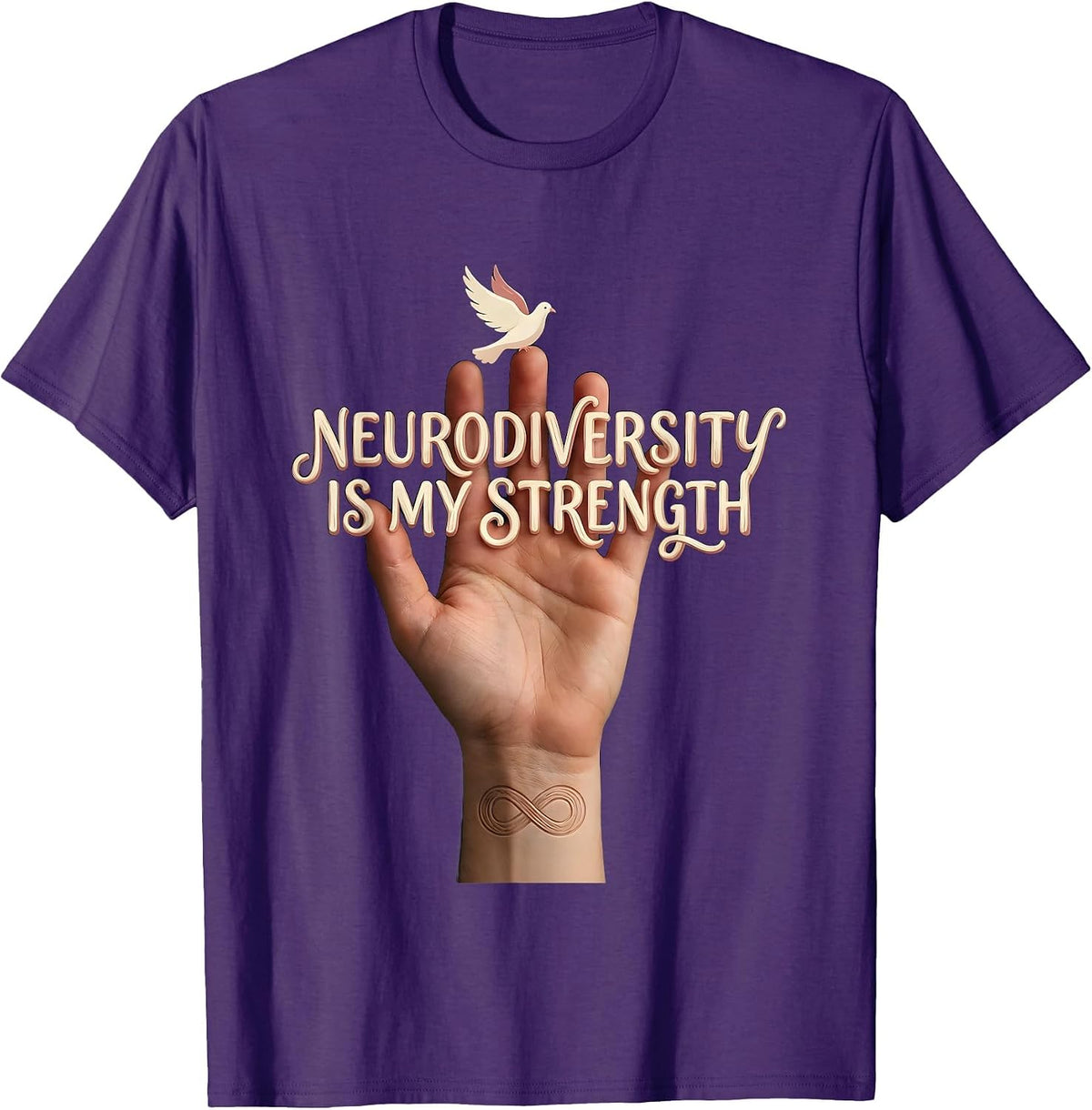 Men's Neurodiversity Is My Strength Autism Awareness T-Shirt - Purple
