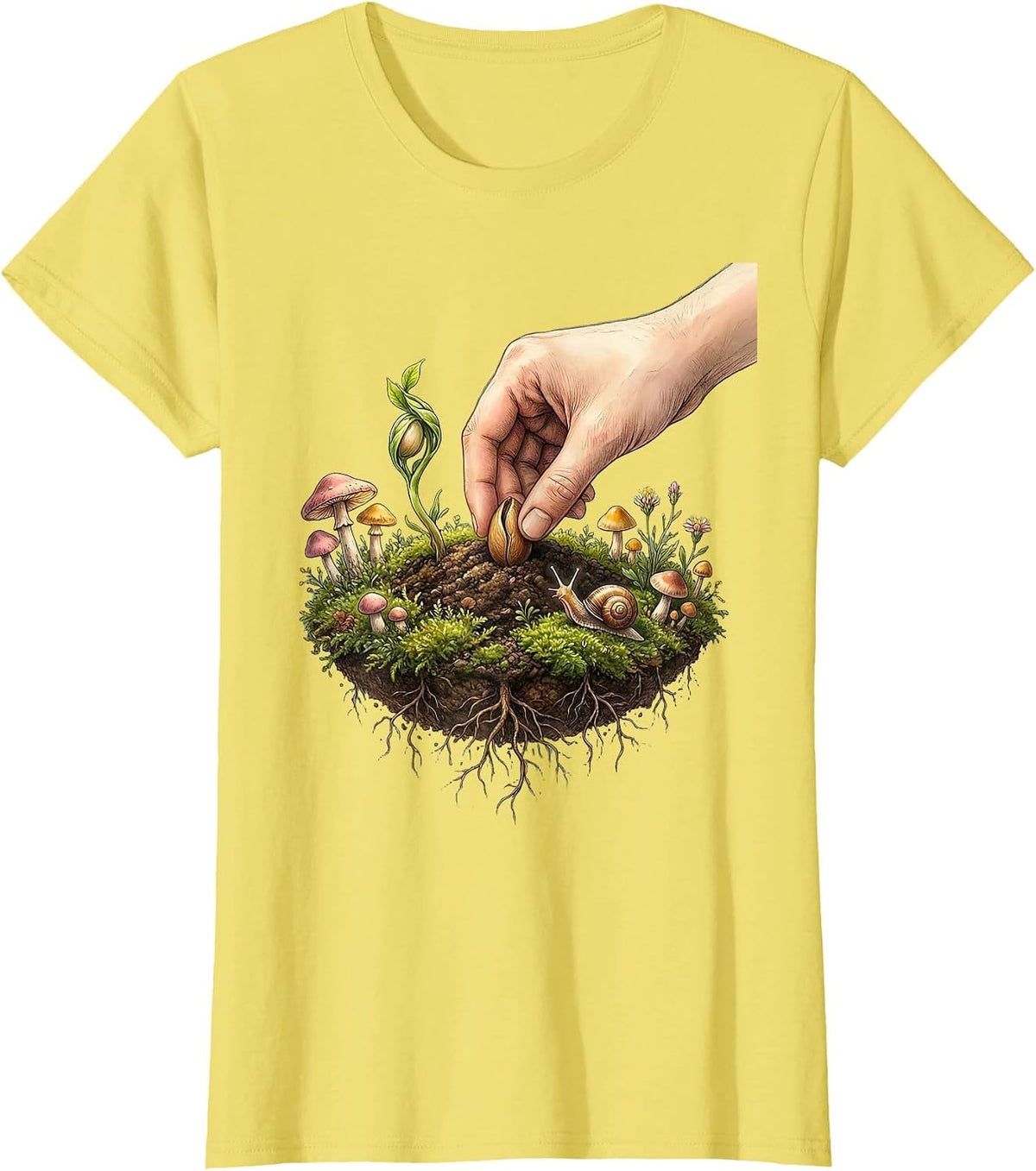 Special Education Planting Seeds Growth Graphic T-Shirt - Lemon Yellow