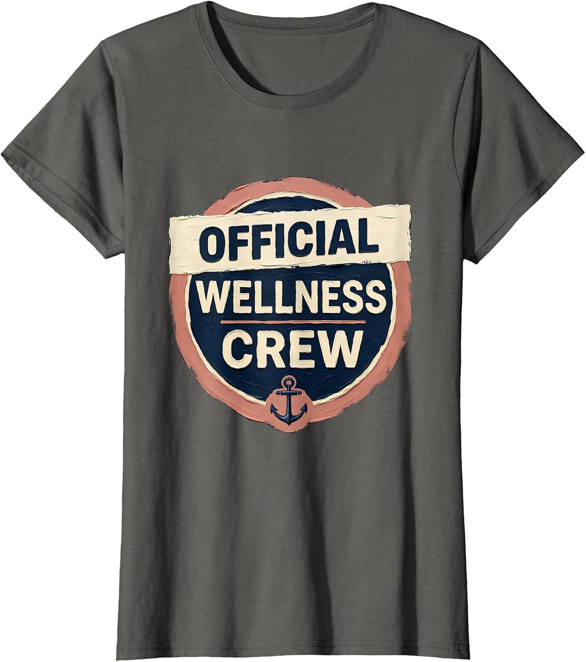 Women's Official Wellness Crew Vintage Health Coach Staff Team Pride T-Shirt - Asphalt Grey