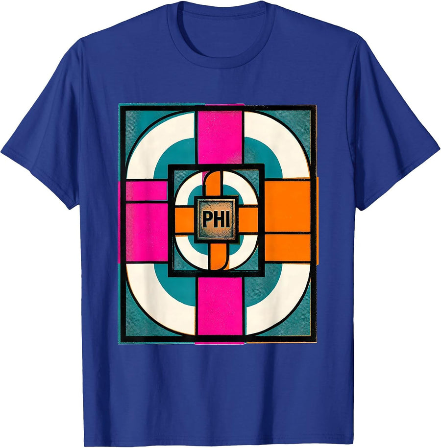 Phi Fibonacci Golden Ratio Sacred Geometry Math Enthusiast T-Shirt - Royal Blue
