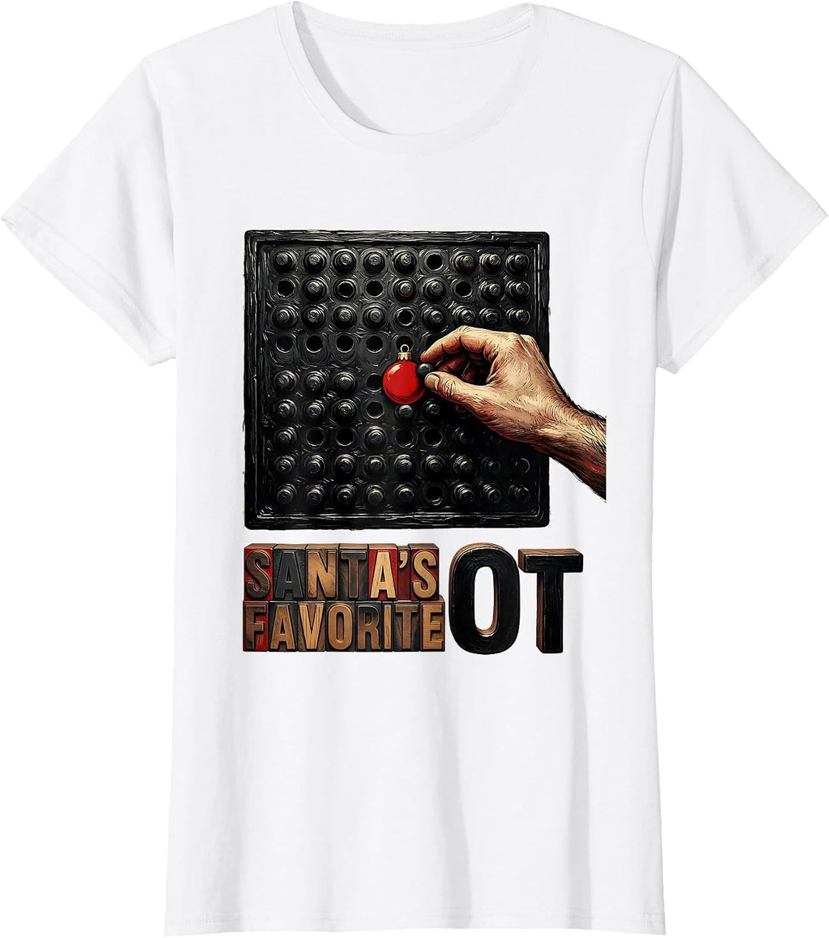 Santa's Favorite OT Funny Occupational Therapy Christmas T-Shirt - White