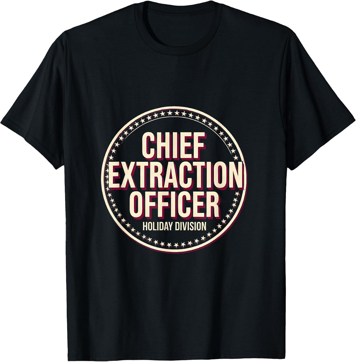 Men's Chief Extraction Officer, Holiday Division Esthetician T-Shirt - Black