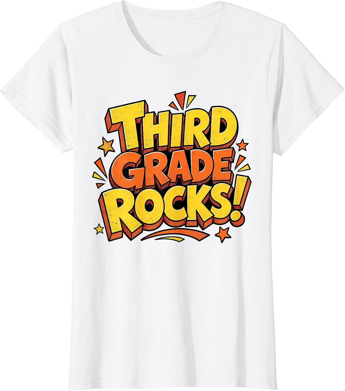 Third Grade Rocks Back to School 3rd Grader Kids Teacher T-Shirt - White