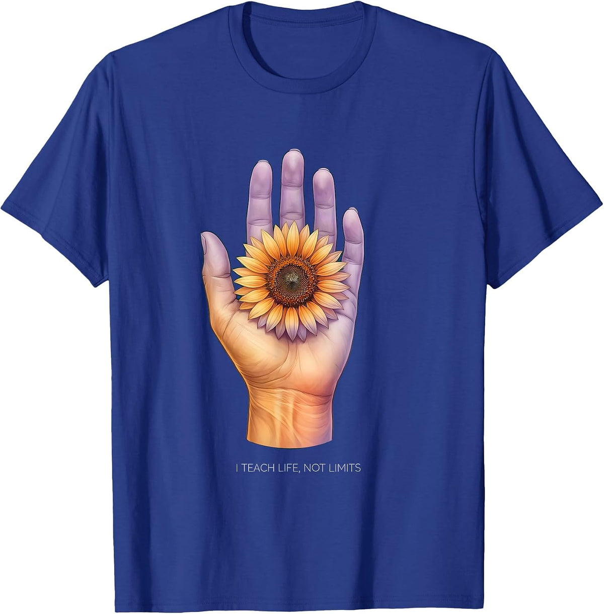 I Teach Life Not Limits Occupational Therapy Design T-Shirt - Royal Blue