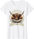 Women's Official Bedtime Cow Funny Highland Cow Sleep Humor T-Shirt - White