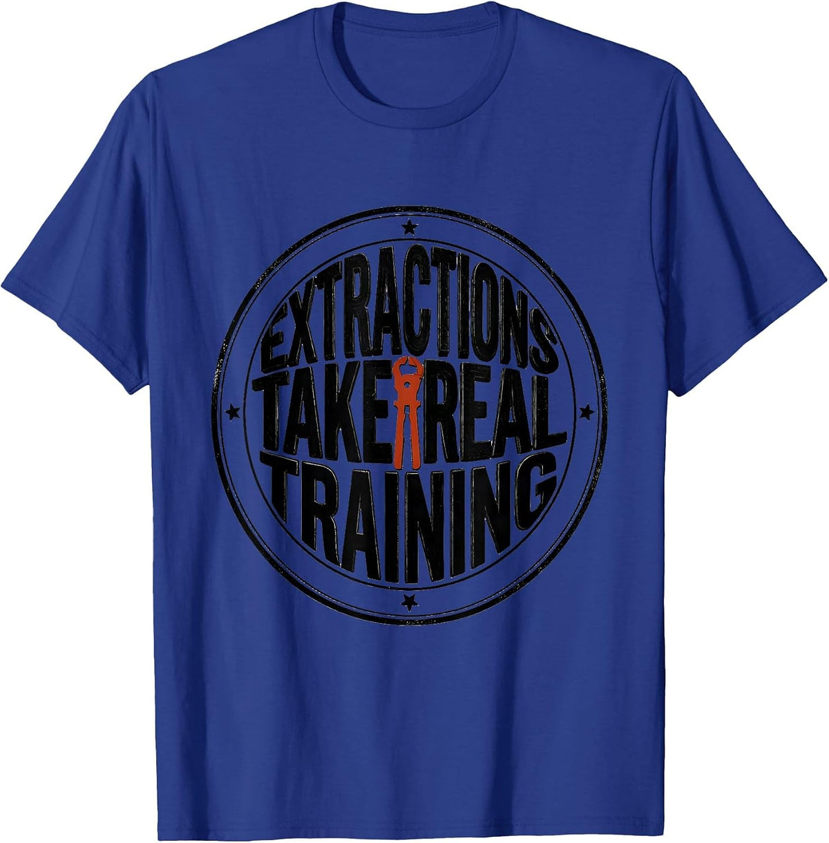 Extractions Take Real Training Playful Esthetician Skincare T-Shirt - Royal Blue