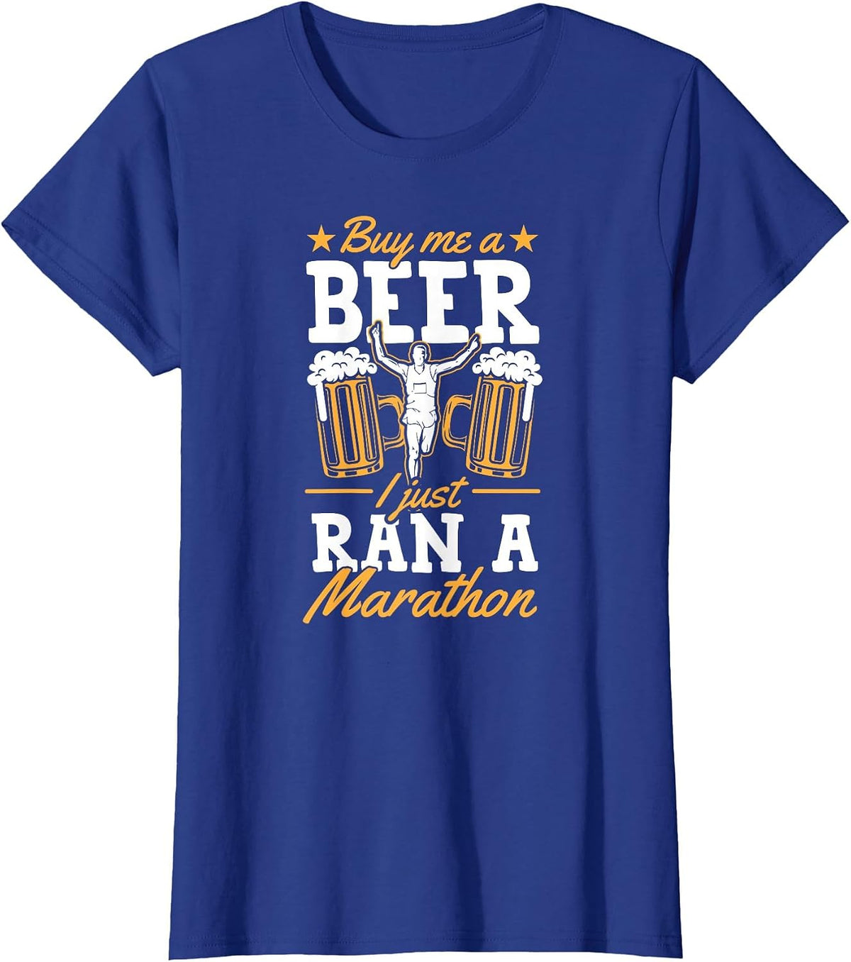 Buy Me A Beer I Just Ran A Marathon T-Shirt - Royal Blue
