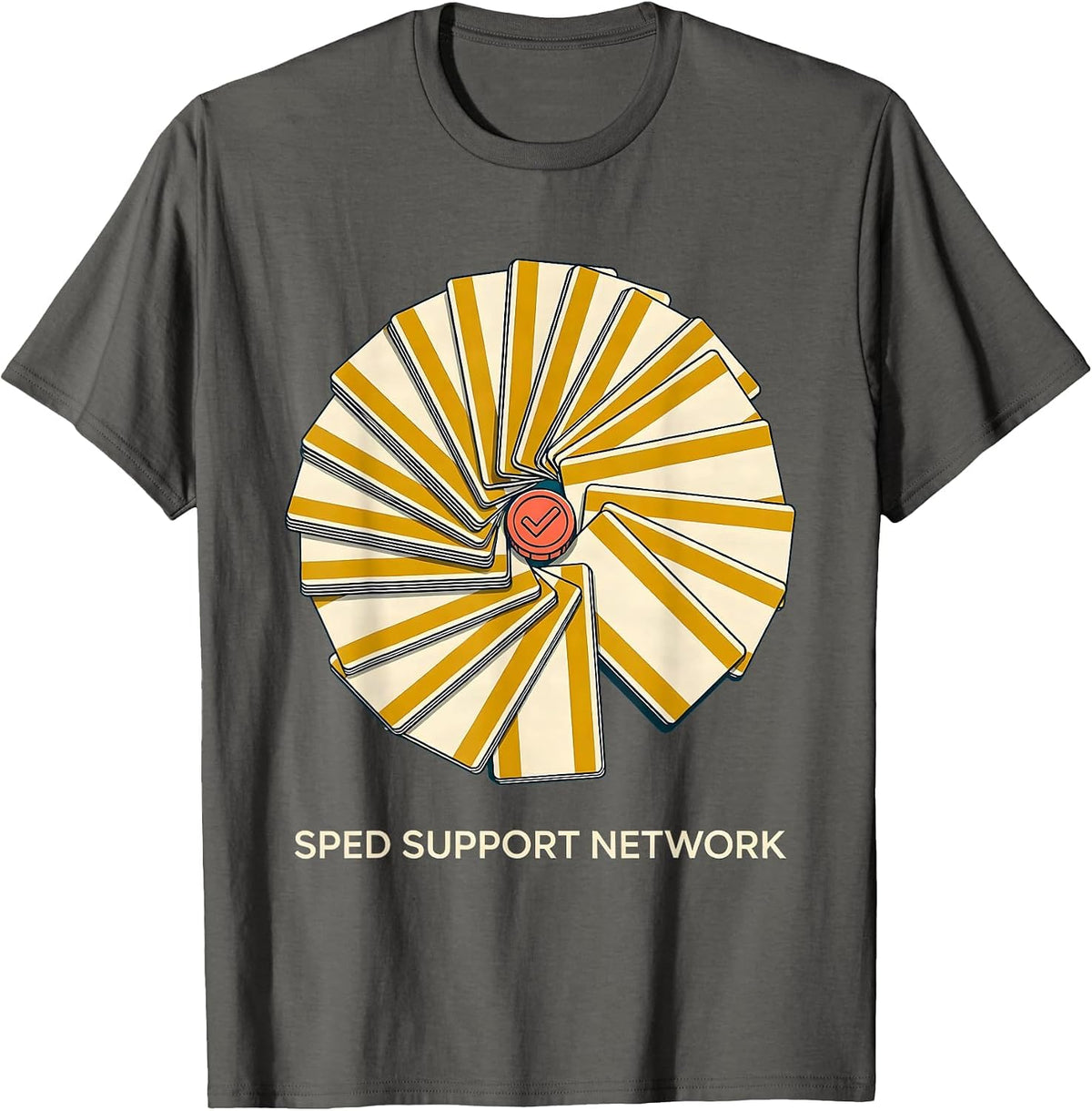 Men's SPED Support Network Midcentury Modern Special Education T-Shirt - Asphalt Grey