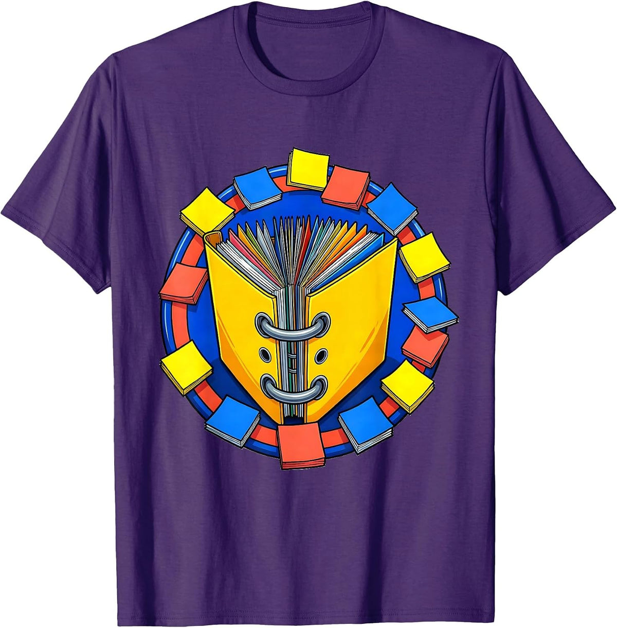 Sped Teacher Binder Sticky Notes Illustration T-Shirt - Purple