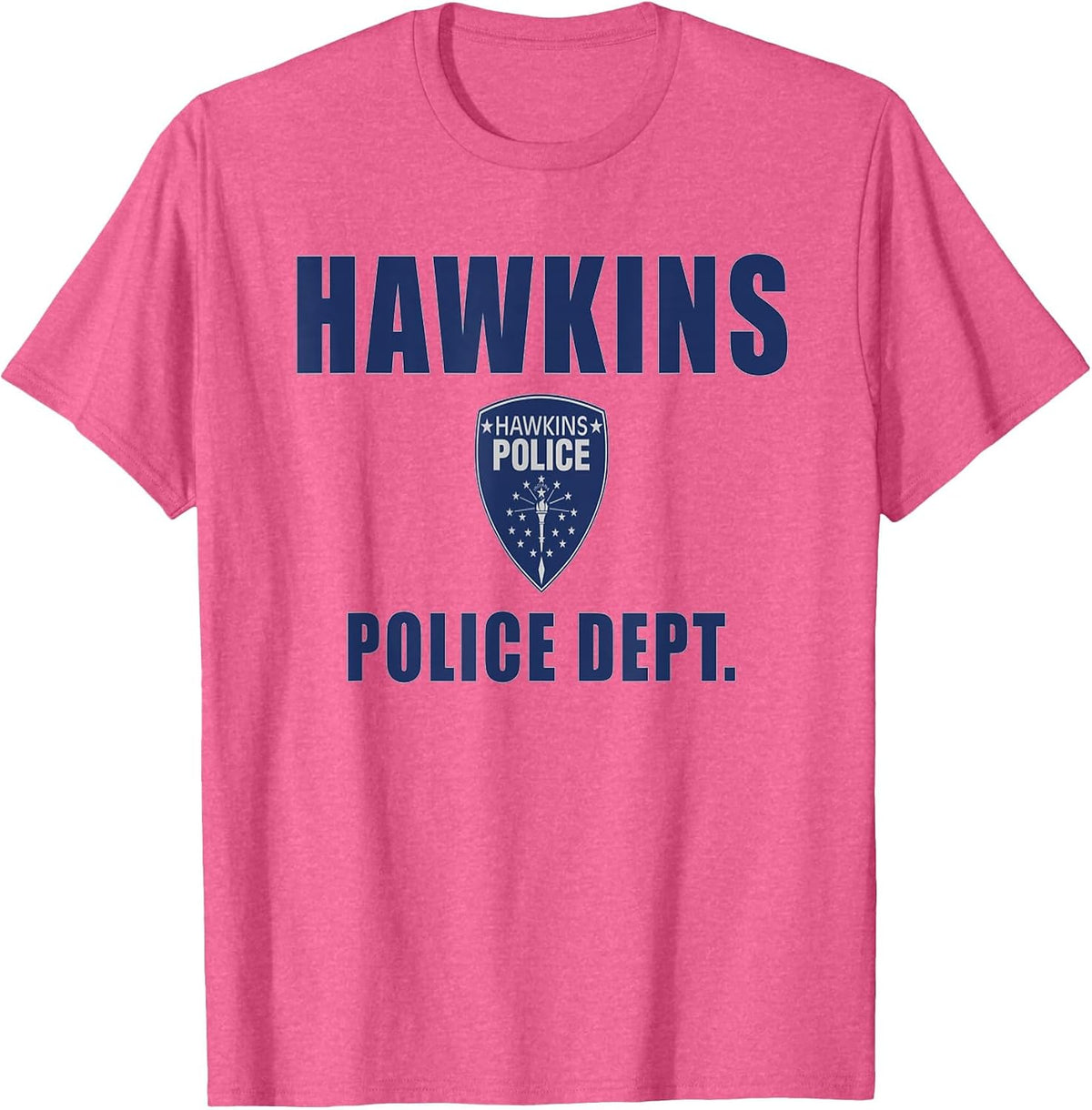 Hawkins Police Tee T-Shirt - Pink Heather