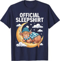 Highland_Cow - Official Sleep Pajamas Nightgown T-Shirt - Navy Blue