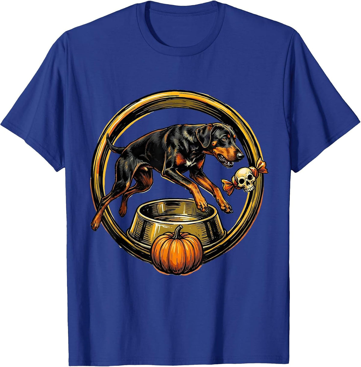 Vizsla Candy Bowl Halloween Dog Lover Humor T-Shirt - Royal Blue