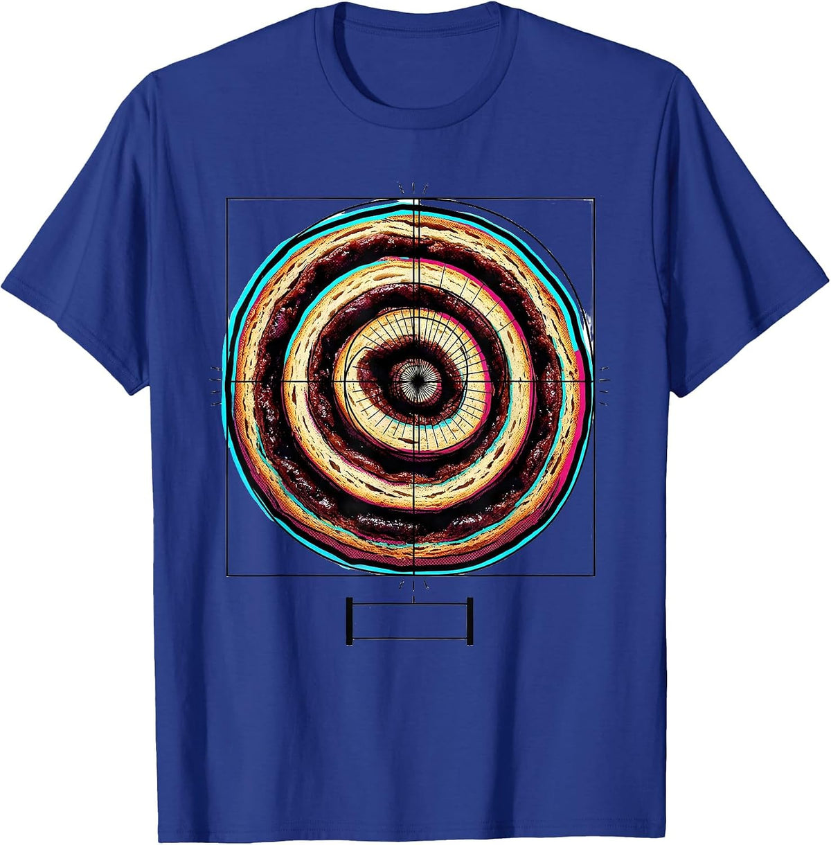 Cinnamon Roll Spiral Pop Art Math Enthusiast Geometry T-Shirt - Royal Blue