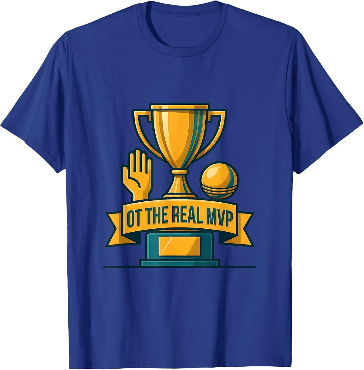 Men's OT The Real MVP Occupational Therapy Design T-Shirt - Royal Blue