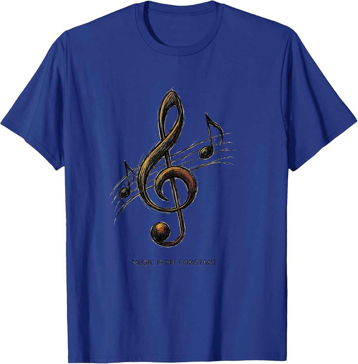 Music Is My Constant Minimalist Music Lover Gift T-Shirt - Royal Blue