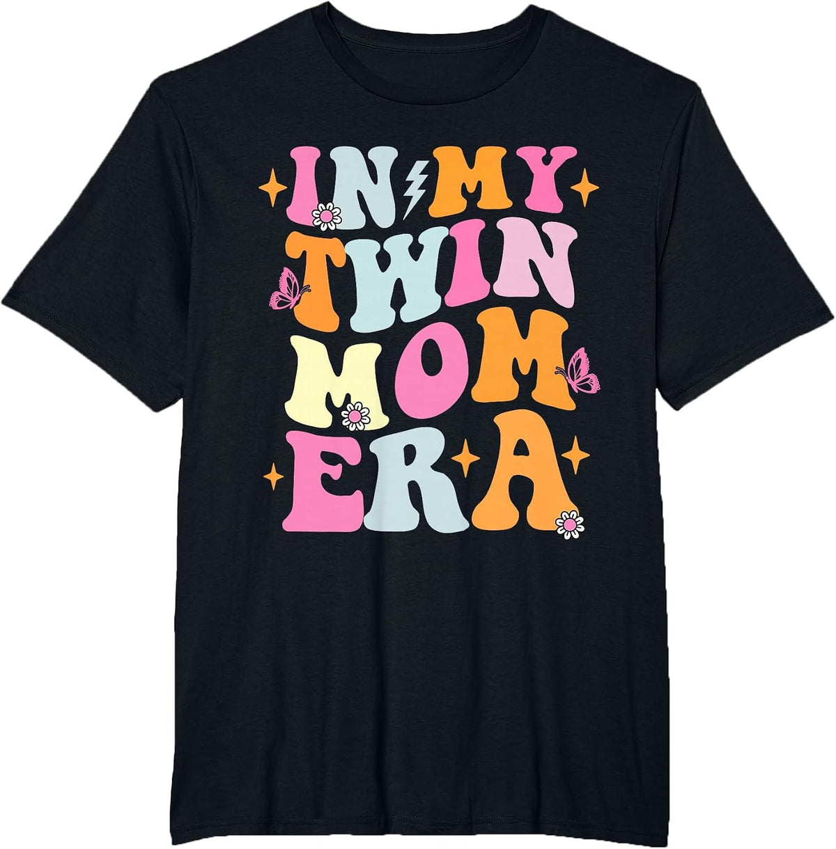 in My Twin Mom Era T-Shirt - Black