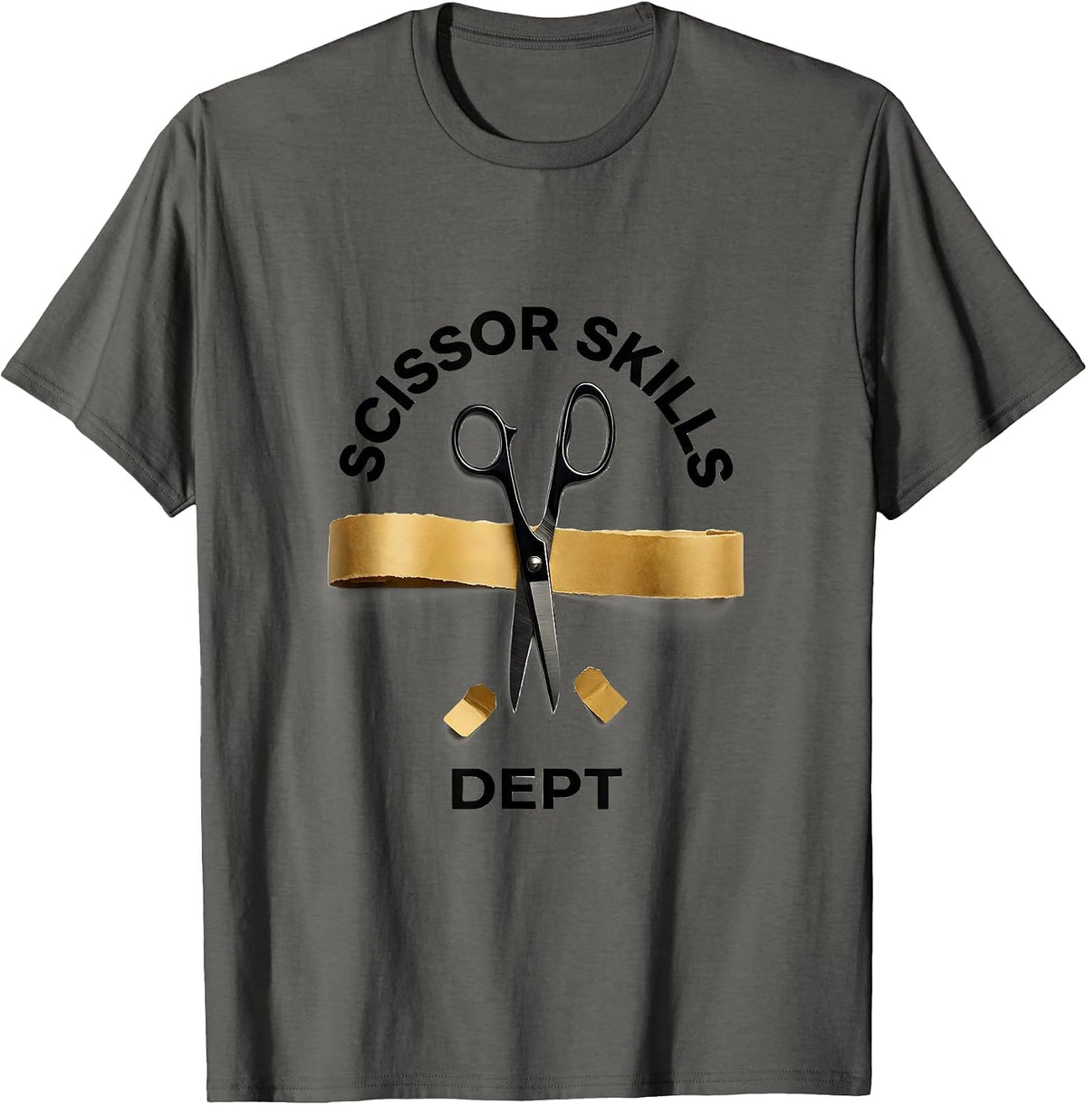 Scissor Skills Dept Funny Occupational Therapy OT Month T-Shirt - Asphalt Grey