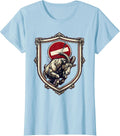 Women's Goat Headbutting No-Entry Sign Graphic T-Shirt - Baby Blue