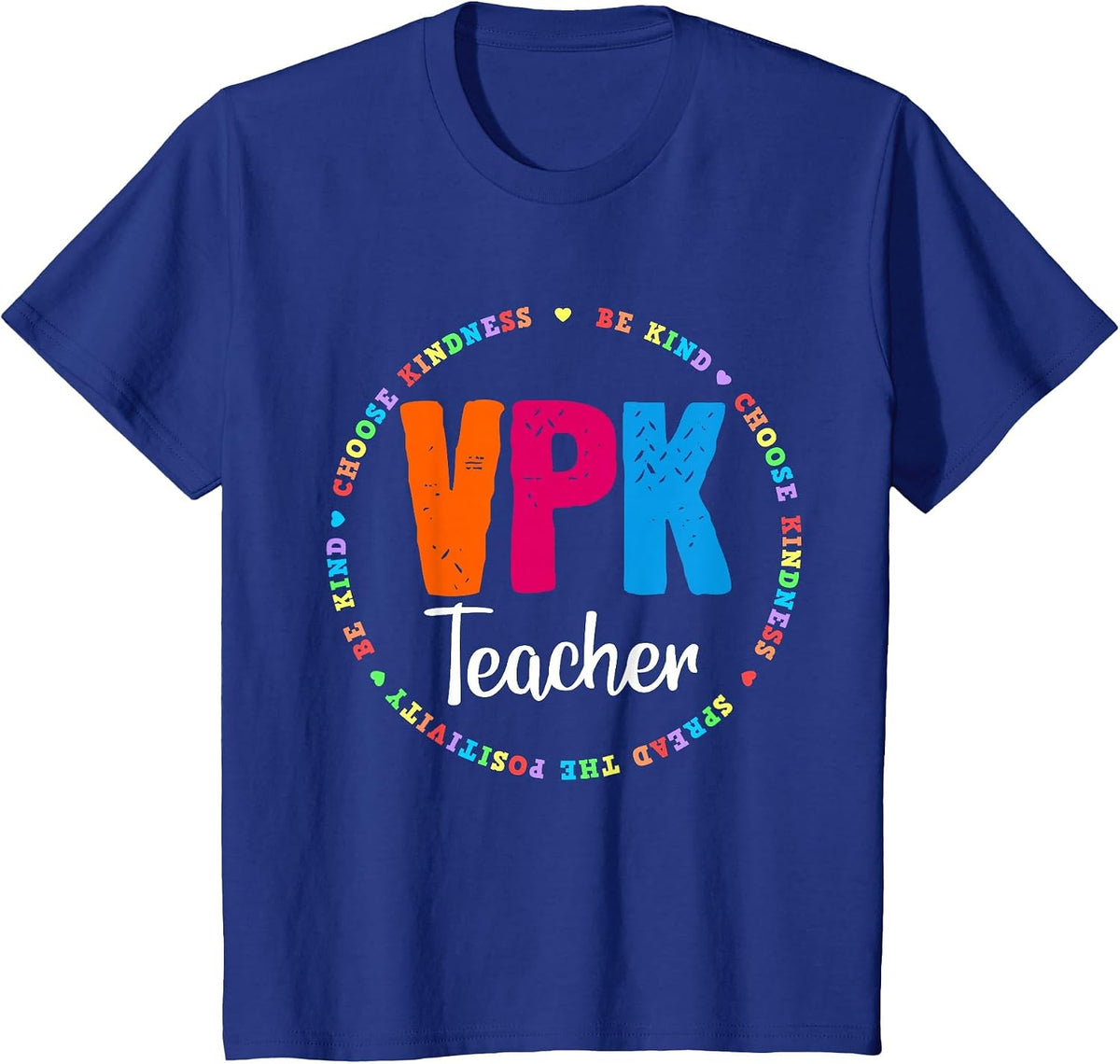 Matching VPK Crew Teacher Voluntary Prekindergarten Team T-Shirt - Royal Blue