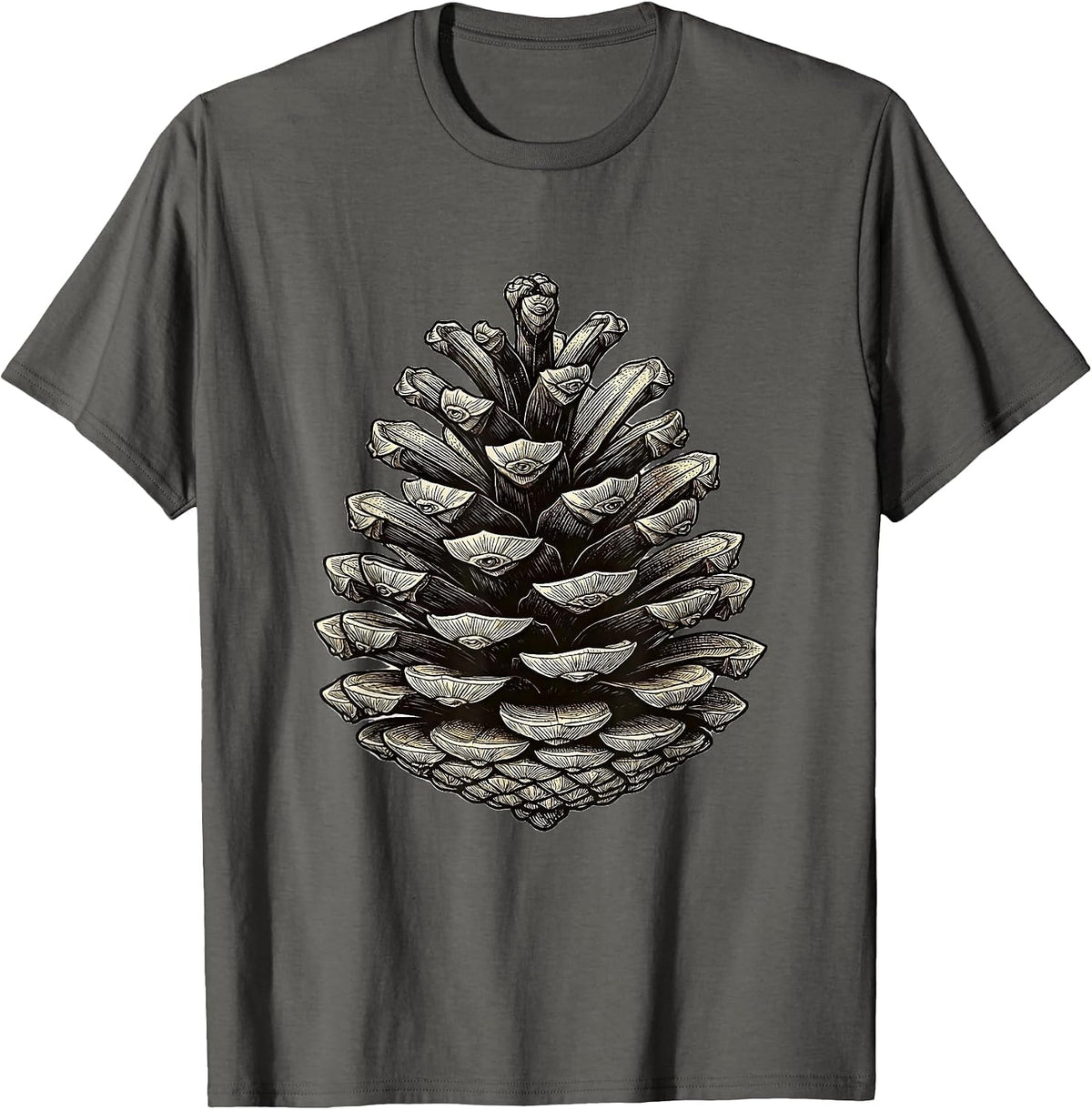 Fibonacci Phyllotaxis Sacred Geometry Math Enthusiast T-Shirt - Asphalt Grey